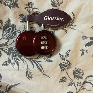 Glossier cherry travel lock padlock NWT